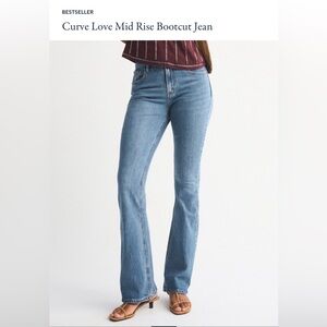 Abercrombie & Fitch Curve Love Bootcut Jean.